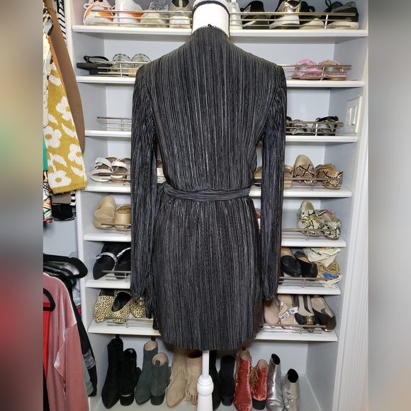 CLEARANCE Plisse Wrap Mini Dress - Picture 4 of 6